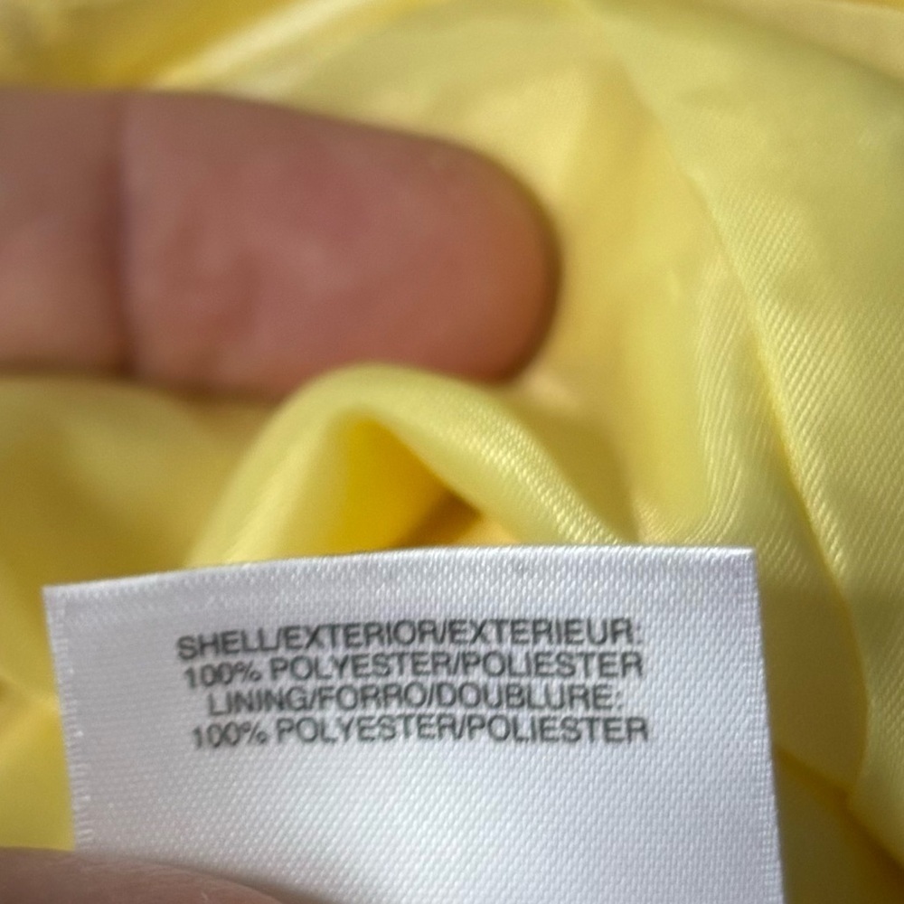 Black Label by Evan Picone  | Light yellow Jacquard fit Flare dress size 6 - Picture 6 of 7